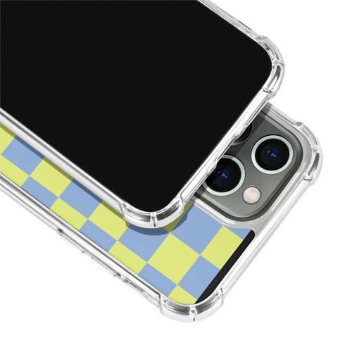 Neon Checkered iPhone 15 Pro Clear Case